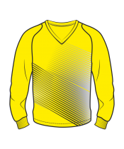 Футболка с длинным рукавом 208 рукав фигурный реглан расцветка2 желтая